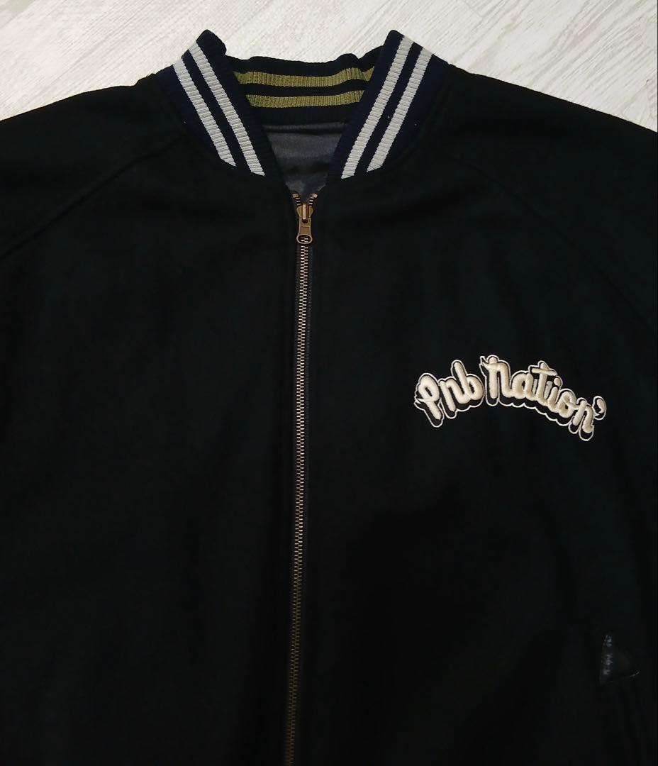P*0様 PNB NATION ビッグサイズ Y2K 90s00sスタジャン リ