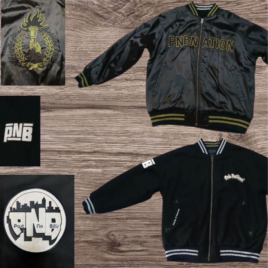P*0様 PNB NATION ビッグサイズ Y2K 90s00sスタジャン リ