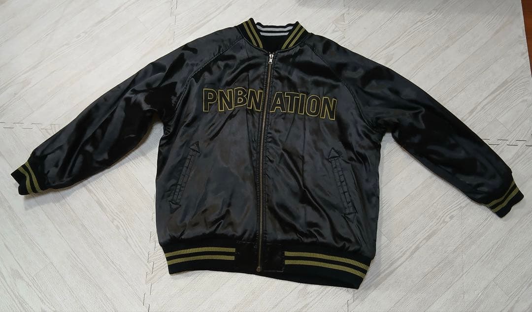 P*0様 PNB NATION ビッグサイズ Y2K 90s00sスタジャン リ