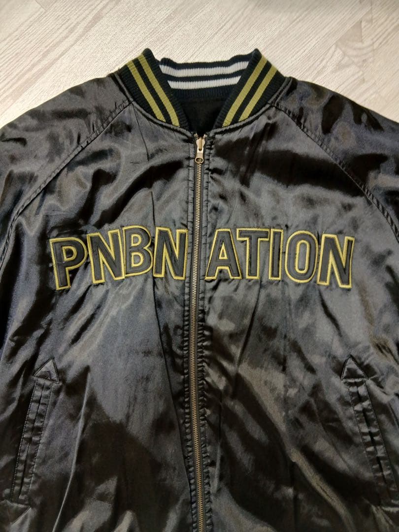 P*0様 PNB NATION ビッグサイズ Y2K 90s00sスタジャン リ