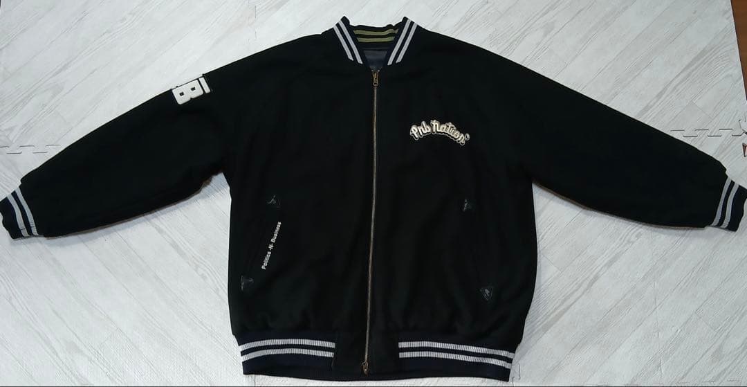 P*0様 PNB NATION ビッグサイズ Y2K 90s00sスタジャン リ