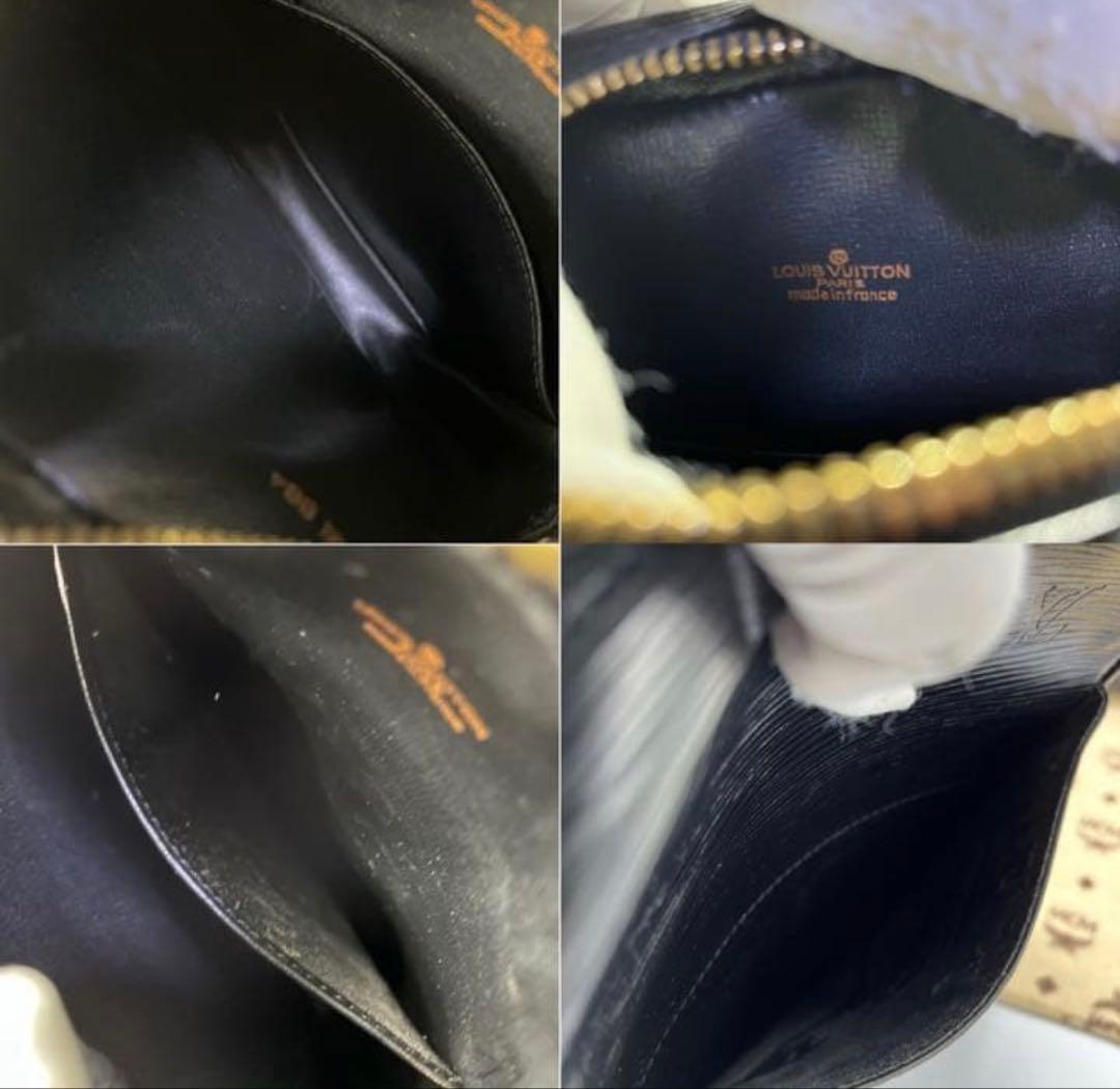 ルイヴィトン ショルダーバッグ ポシェット エピ ダヌーブ レザー 黒