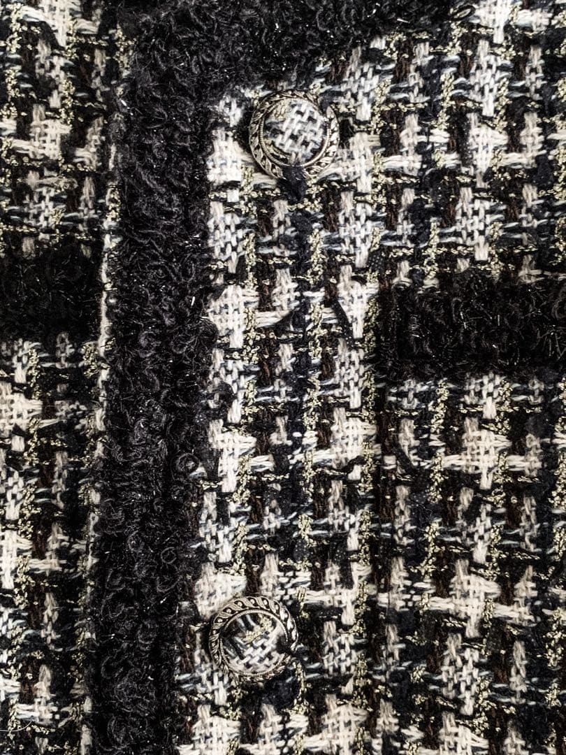 【定価12万】MIXED TWEED NO COLLAR BONDAGE JKT