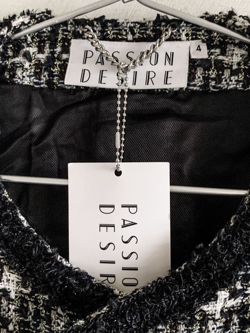 【定価12万】MIXED TWEED NO COLLAR BONDAGE JKT