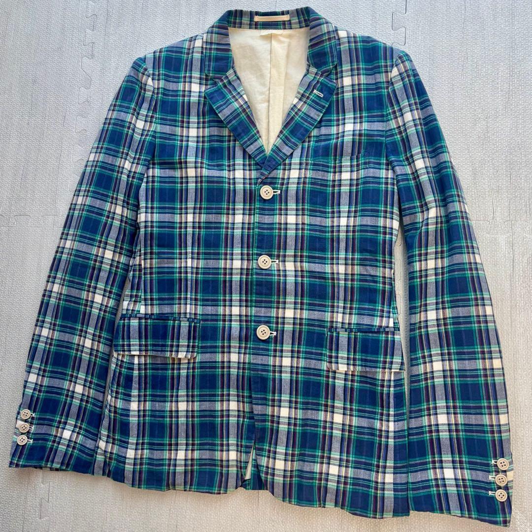 コムデギャルソンオムプリュス タータンチェック 3Bジャケット テーラード