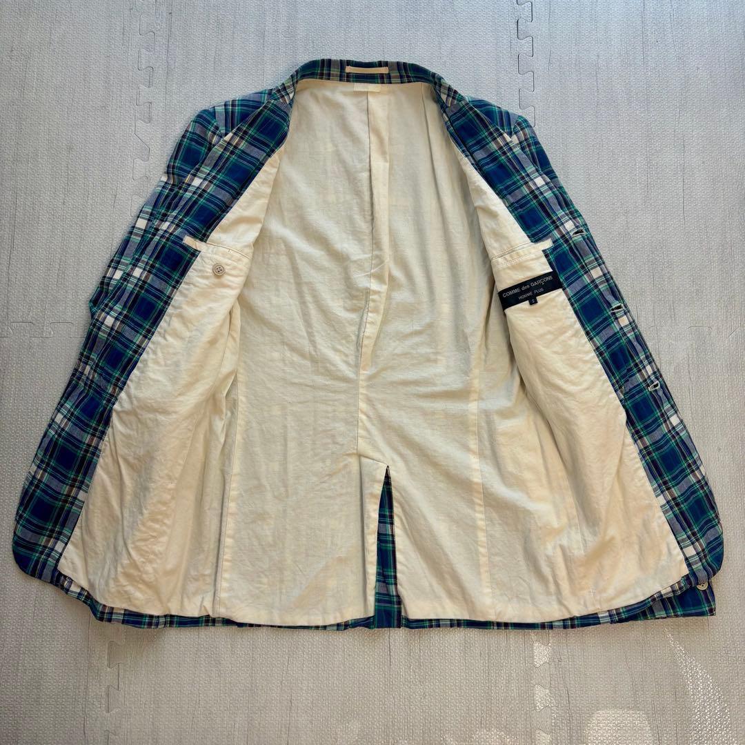 コムデギャルソンオムプリュス タータンチェック 3Bジャケット テーラード