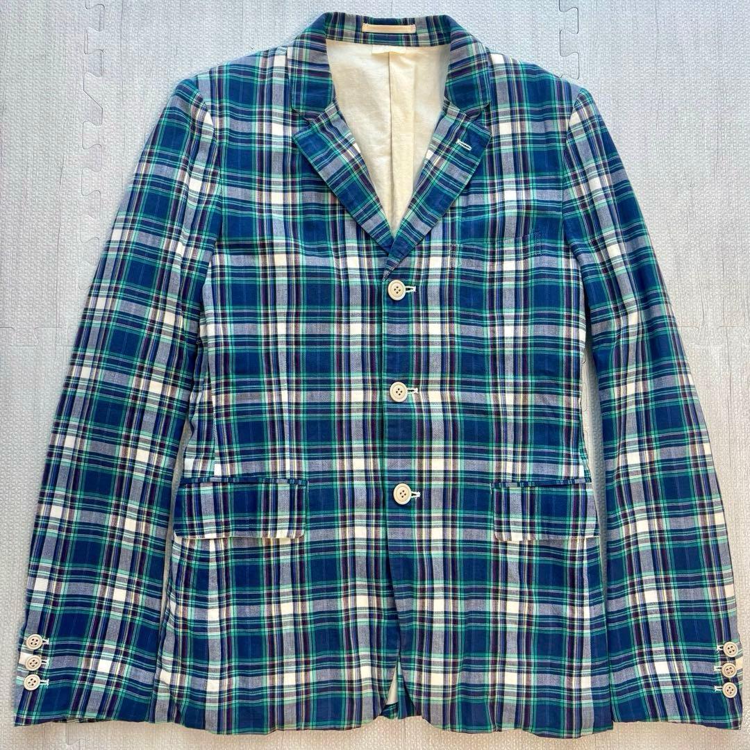 コムデギャルソンオムプリュス タータンチェック 3Bジャケット テーラード