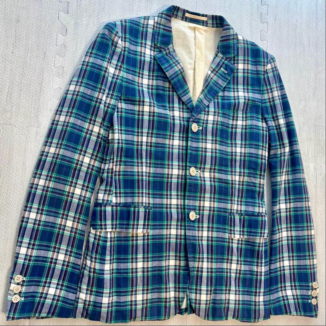 コムデギャルソンオムプリュス タータンチェック 3Bジャケット テーラード