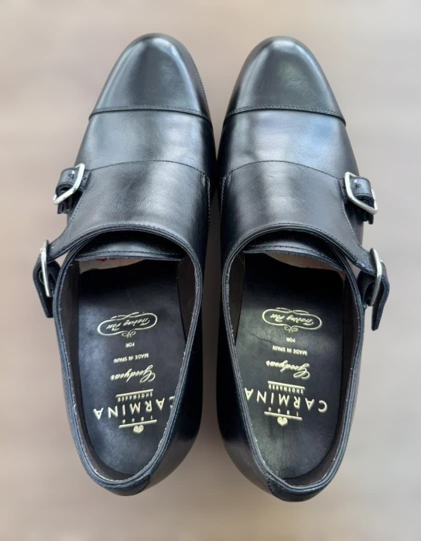 【美品】CARMINA カルミナ ダブルモンク ストラップ スペイン製 高級本革