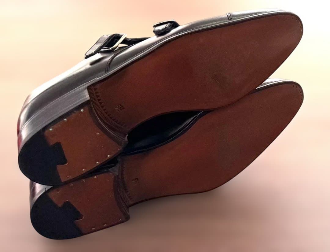 【美品】CARMINA カルミナ ダブルモンク ストラップ スペイン製 高級本革