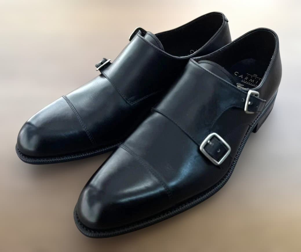 【美品】CARMINA カルミナ ダブルモンク ストラップ スペイン製 高級本革