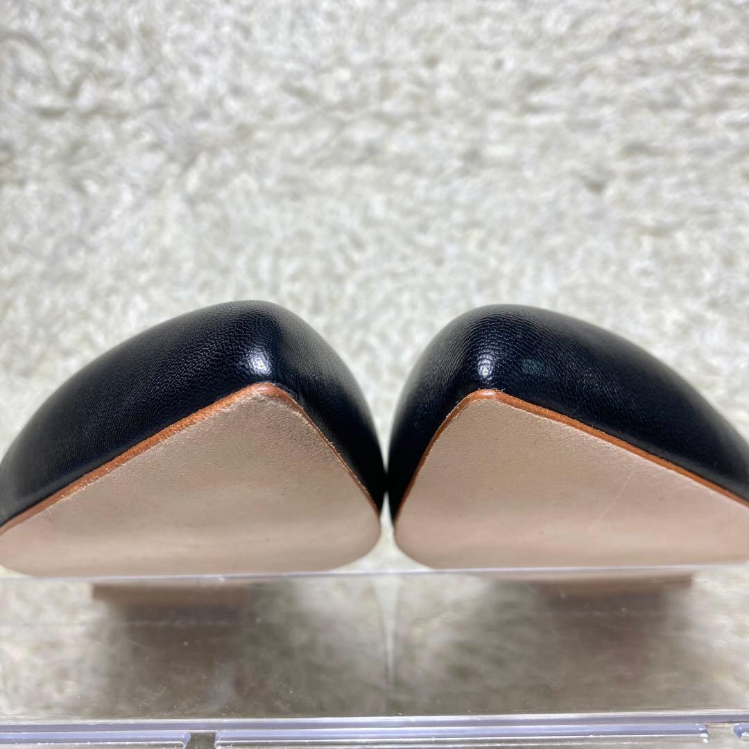 『未使用級』現行 ファビオルスコーニ フラットパンプス ブラック　レザー　39