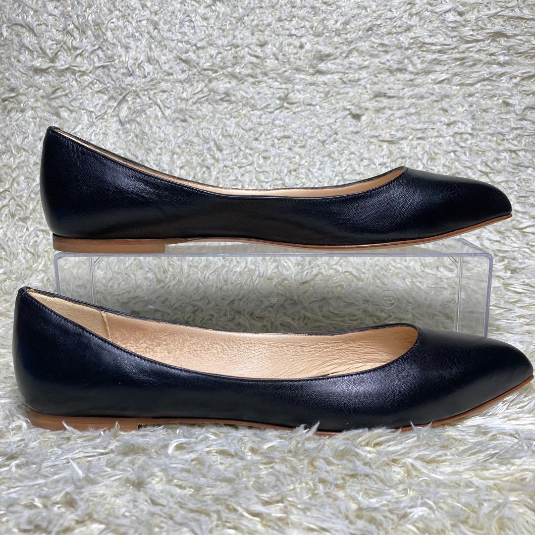 『未使用級』現行 ファビオルスコーニ フラットパンプス ブラック　レザー　39