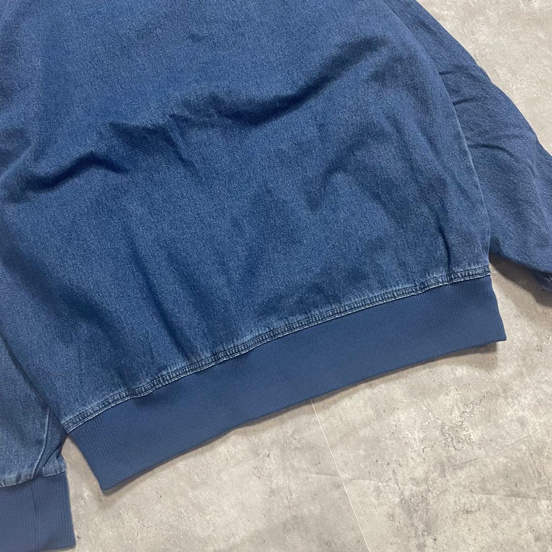 2XL✨ adidas デニム ファイヤーバード トラックジャケット ブルー 青