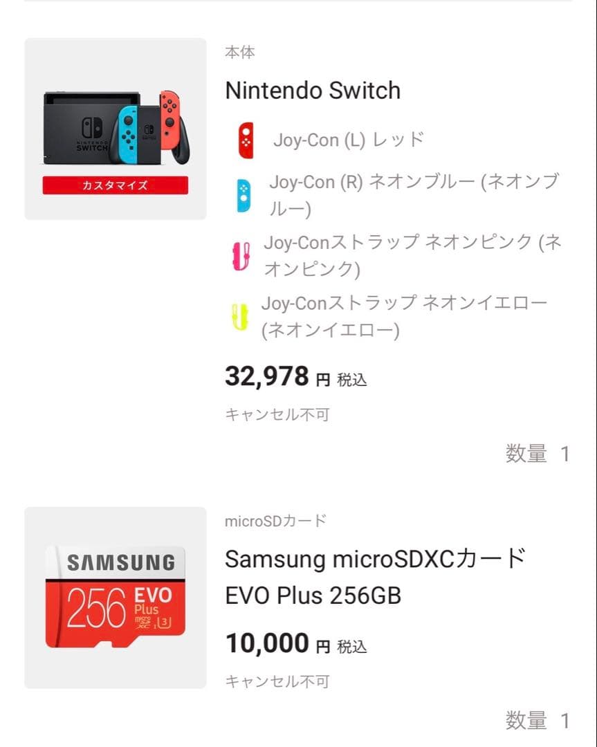 Nintendo switch 本体　メモリーカード付き