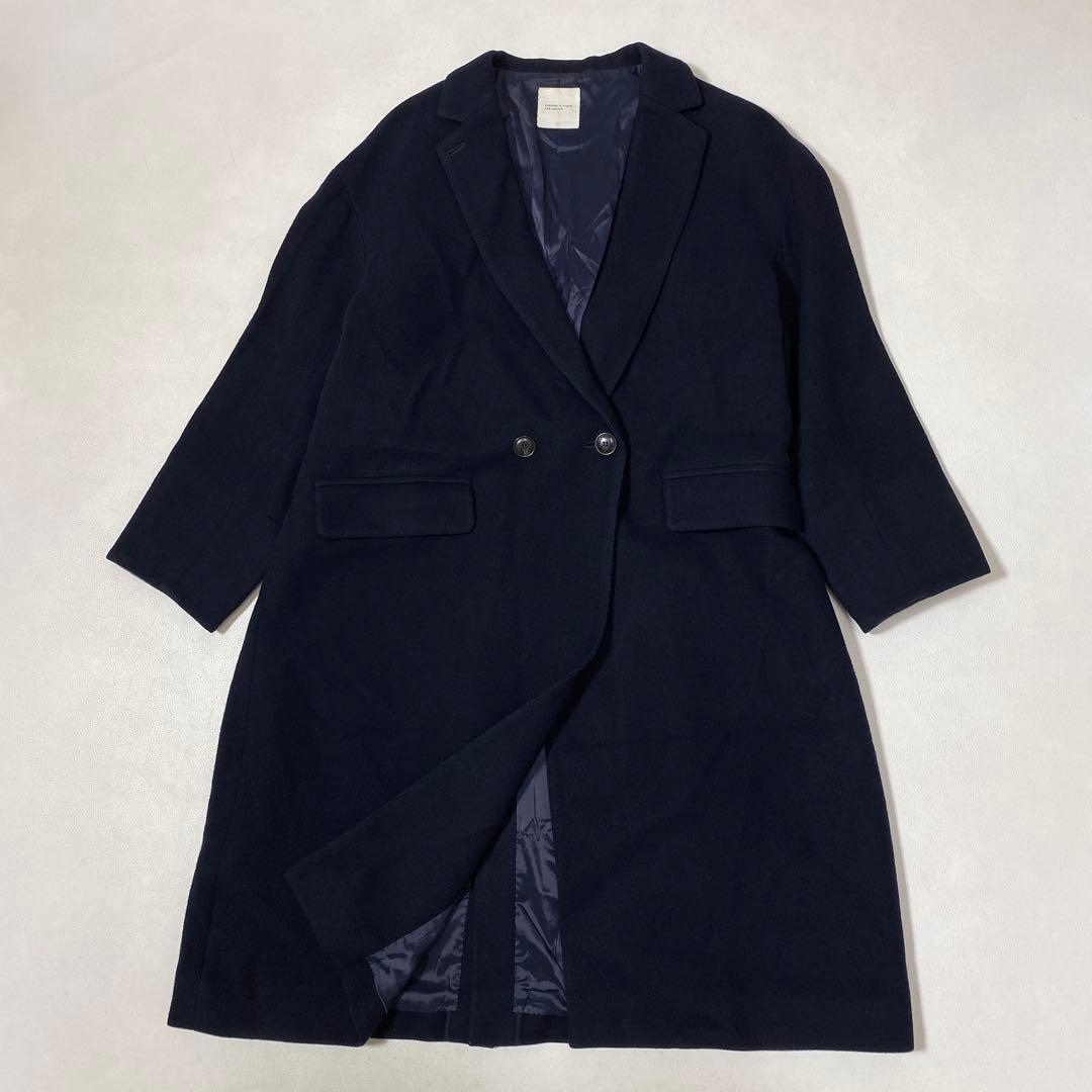 ⚫︎北欧暮らしの道具店 WAYアレンジ襟のかろやかチェスターコート ウール