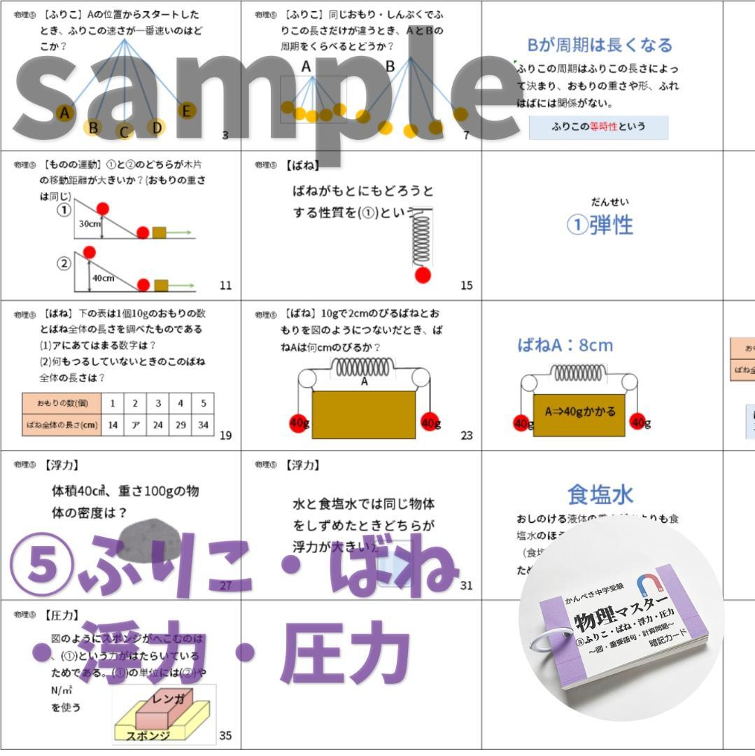 中学入試理科【074】生物・化学・地学・物理マスターセット　入試対策