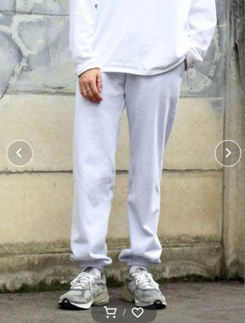 ロスアパ　スエットパンツ　アッシュグレー　14オンス