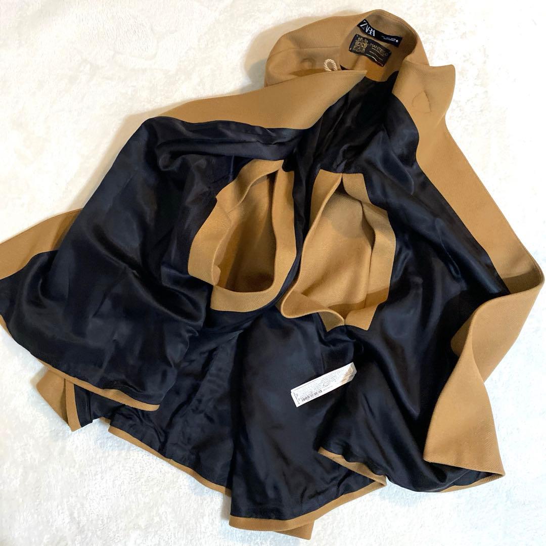極美品✨ ZARA MANTECO ポンチョ ケープ ゴールド　金具　完売品 L