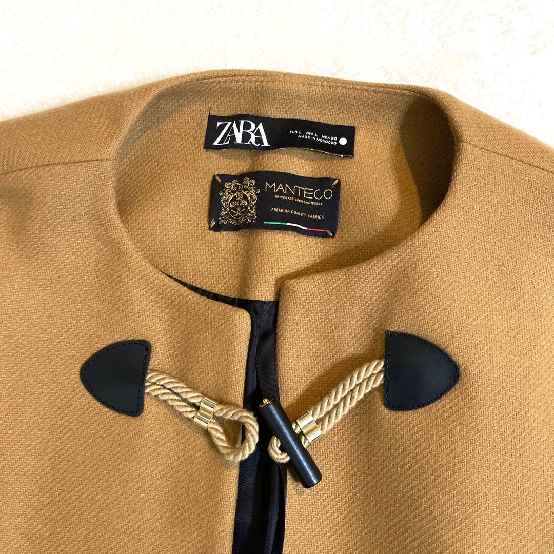 極美品✨ ZARA MANTECO ポンチョ ケープ ゴールド　金具　完売品 L