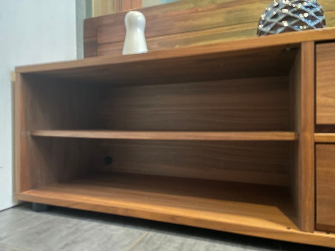 san nekoMUJI/無印良品■ウォルナット材スタッキングキャビネット