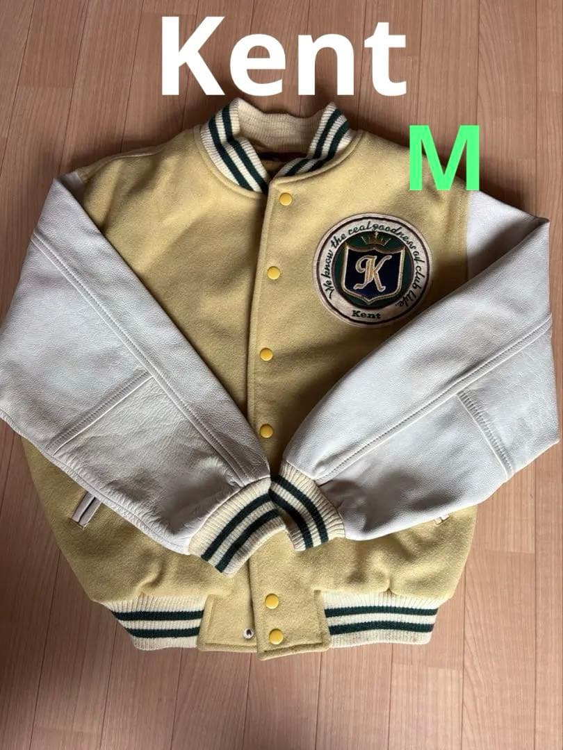 Kentのスタジアムジャック イエロー(カラシ色)とベージュ刺繍立体ロゴとバック