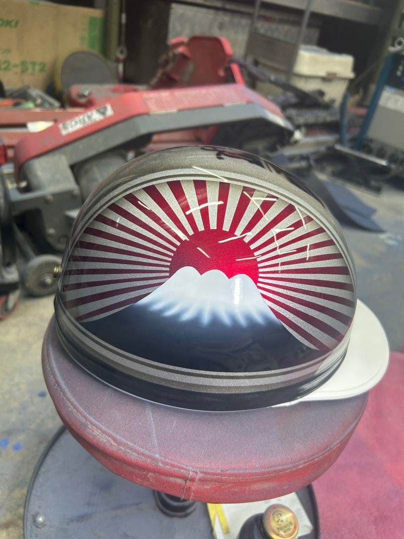 コルク半　三つボタン　和彫鯉　日章