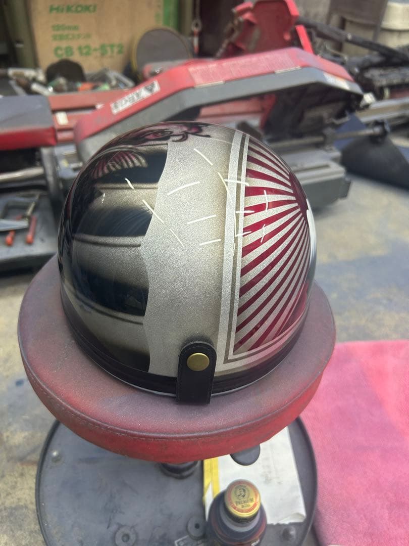 コルク半　三つボタン　和彫鯉　日章