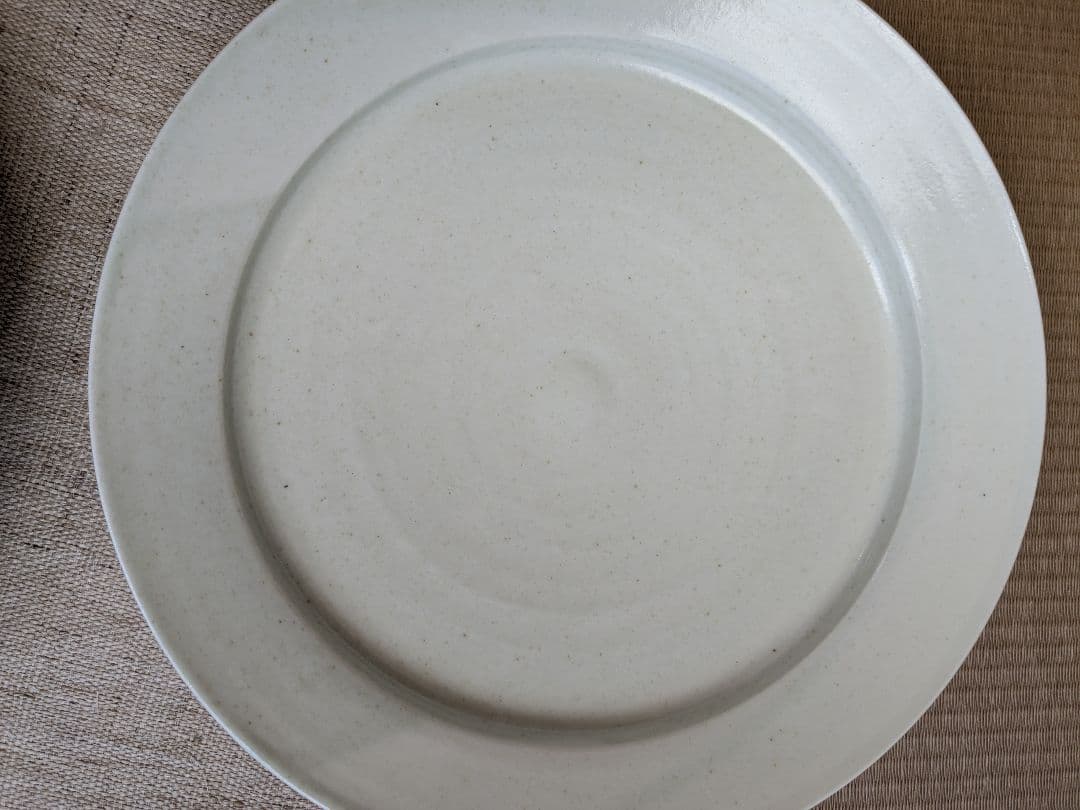阿部春弥　ピアット白磁大皿　2枚