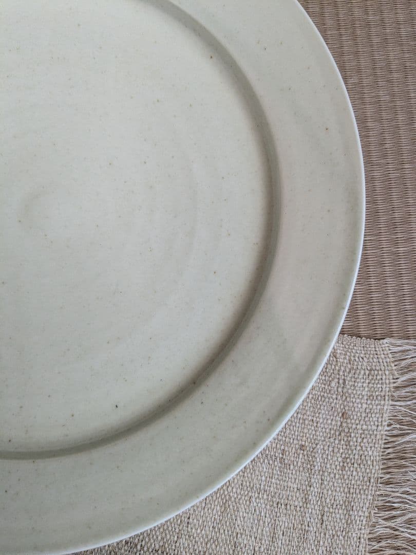 阿部春弥　ピアット白磁大皿　2枚