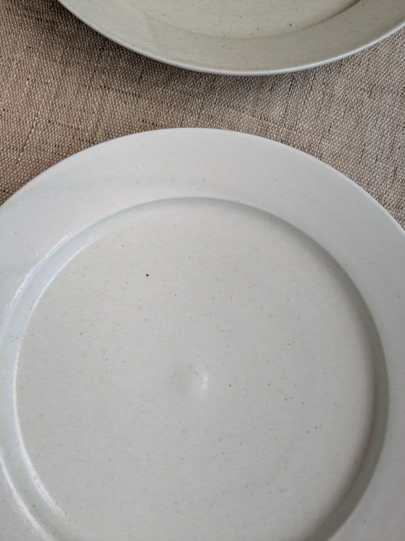 阿部春弥　ピアット白磁大皿　2枚