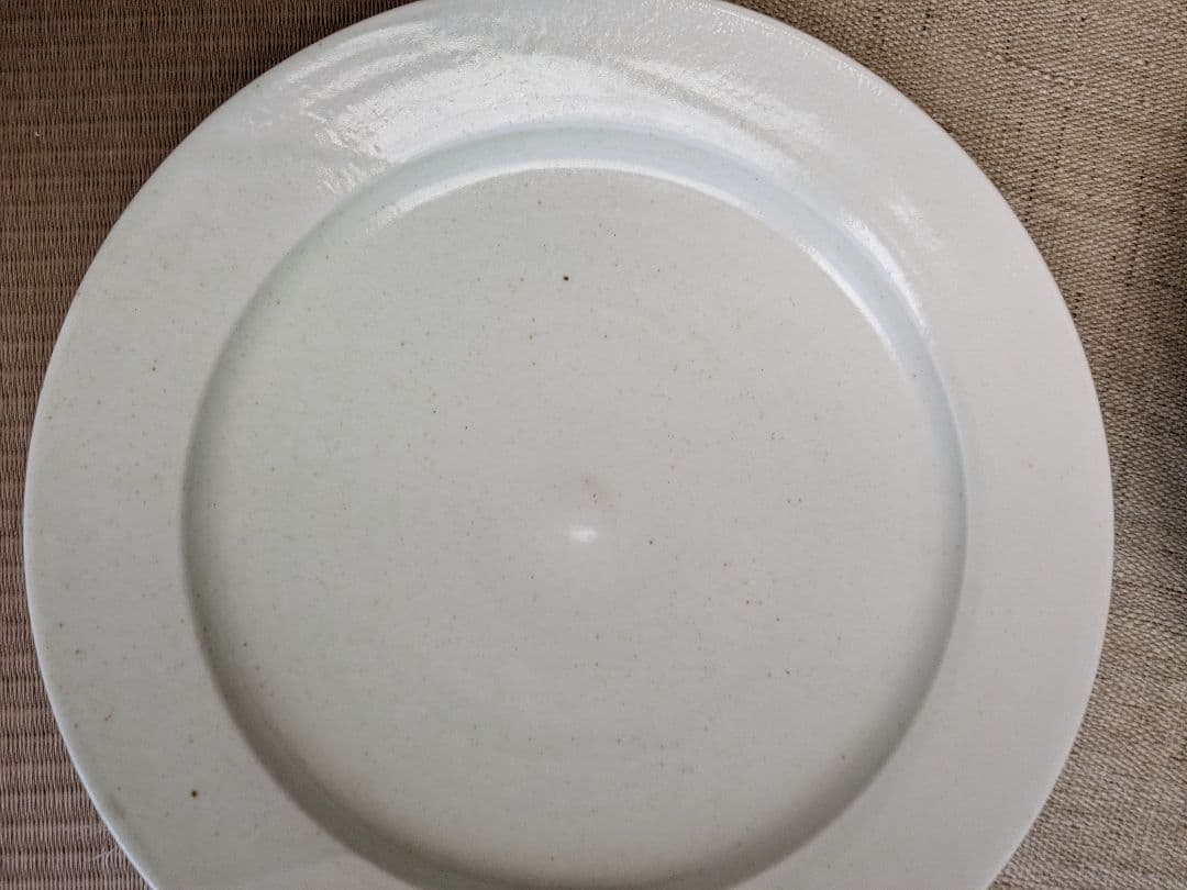 阿部春弥　ピアット白磁大皿　2枚
