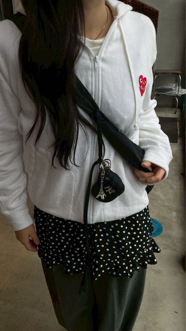 はんば コムデギャルソン パーカー ホワイト