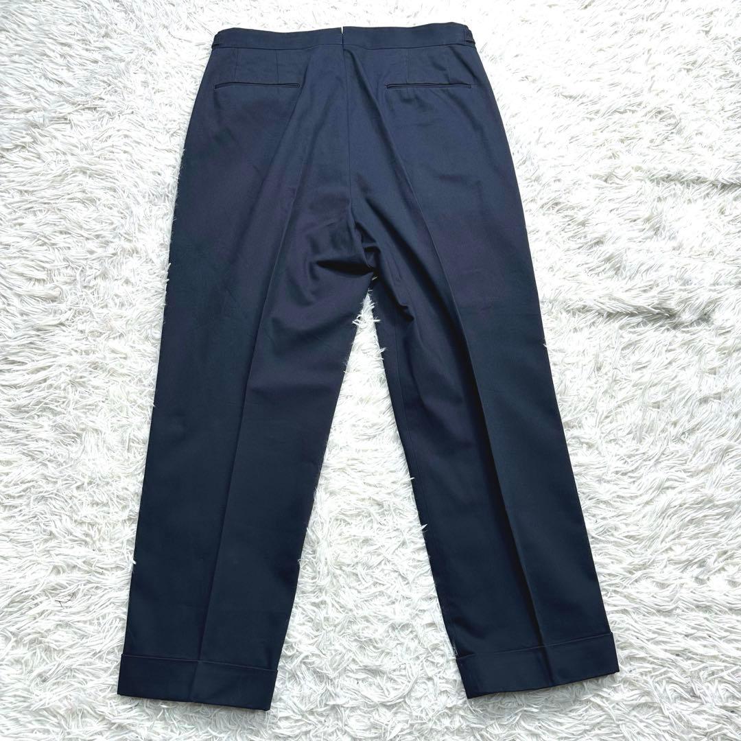 ブリティッシュメイド　オフィサーパンツ　ポーツマス　コットンドリル　ネイビー　L