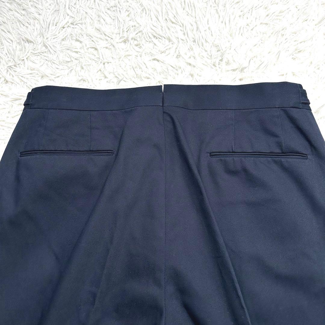 ブリティッシュメイド　オフィサーパンツ　ポーツマス　コットンドリル　ネイビー　L