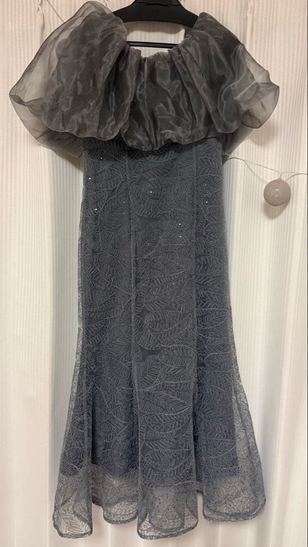 Leja2WAYオフショルダーパフスリーブバリエマーメイドワンピースロングドレス