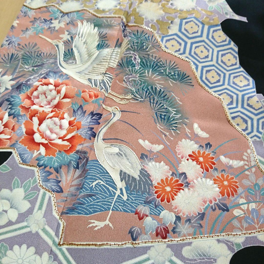 1574★正絹 黒留袖 着物 5枚セット おまとめ リメイク素材