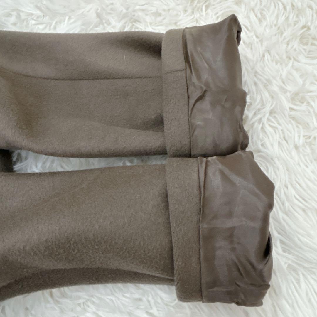 Deuxieme Classe ダブルクロスノーカラーコート　ブラウン フリー