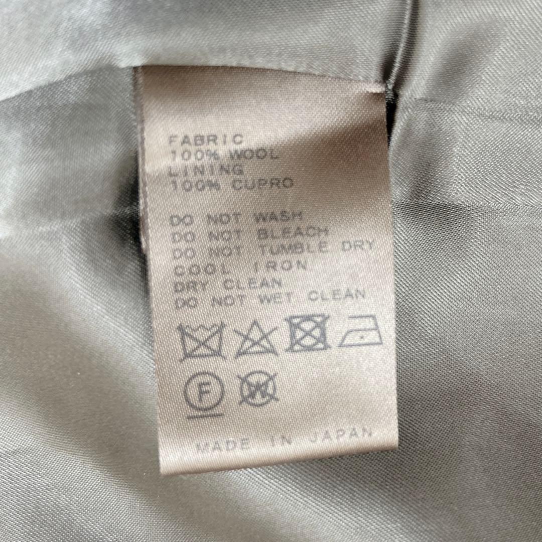 Deuxieme Classe ダブルクロスノーカラーコート　ブラウン フリー