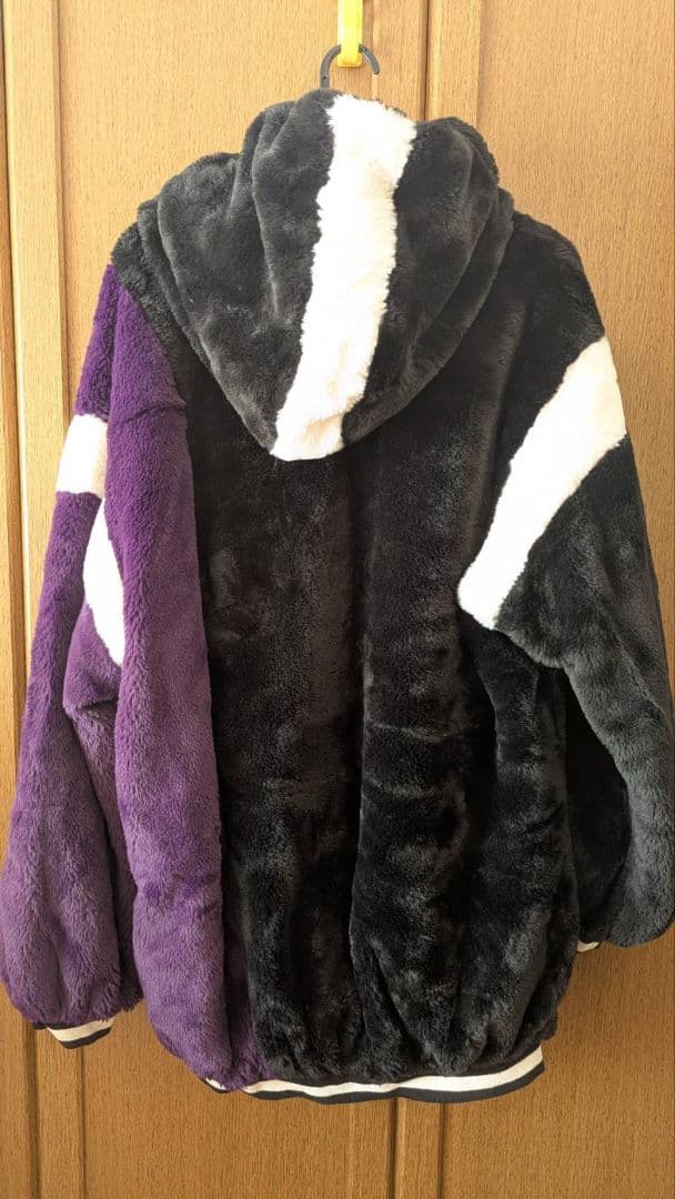 KMK キングリーマスクパープルバイカラー切替ファーもこもこ