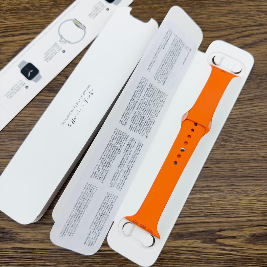 141 未使用　Apple Watch エルメス　オレンジラバー　スポーツバンド