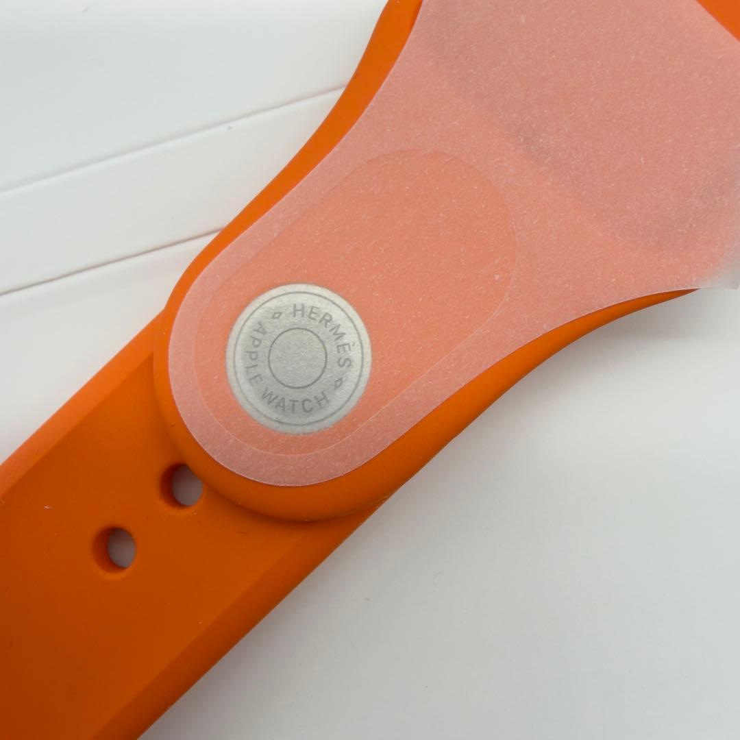 141 未使用　Apple Watch エルメス　オレンジラバー　スポーツバンド