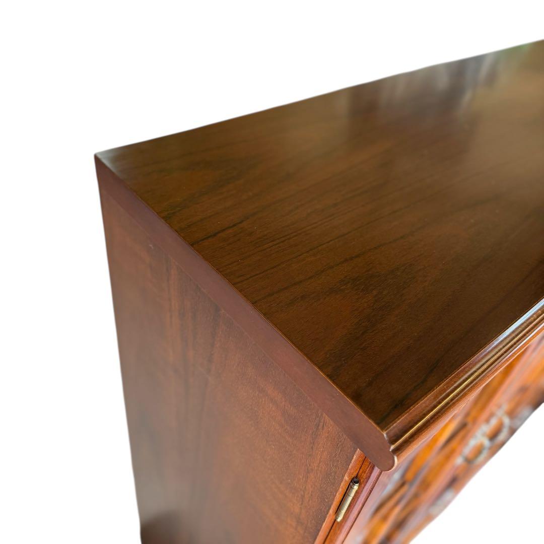 HR756 カリモク家具　コロニアル サイドボード食器棚　キュリオケース