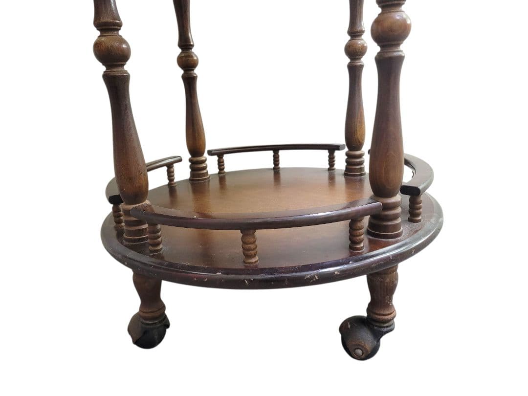 飛騨産業 天然木 キャスター付きサイドテーブル キッチンワゴン