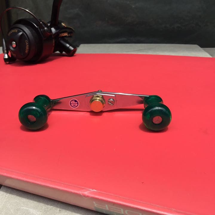 ミッチェル308プロ左専用カスタムハンドル。リールは非売品です。