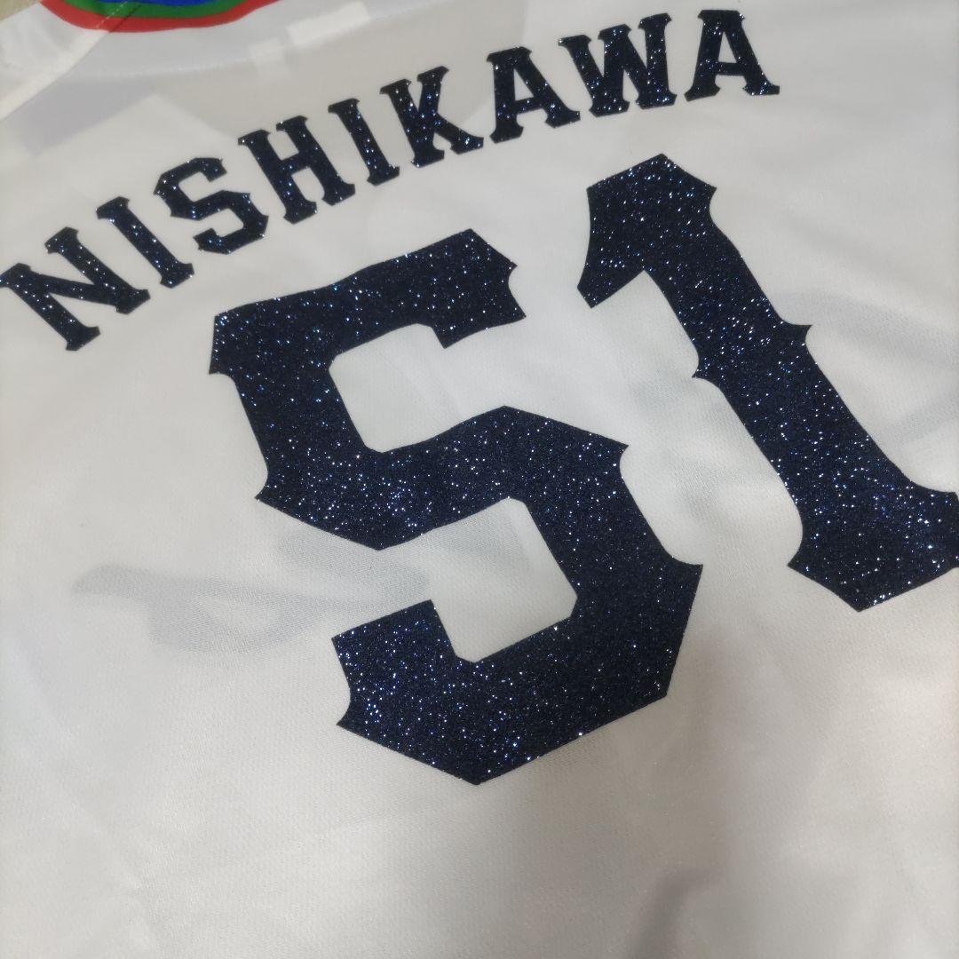 西武ライオンズ.西川愛也.ユニフォーム(75周年シリーズ.ラメ.Lサイズ).