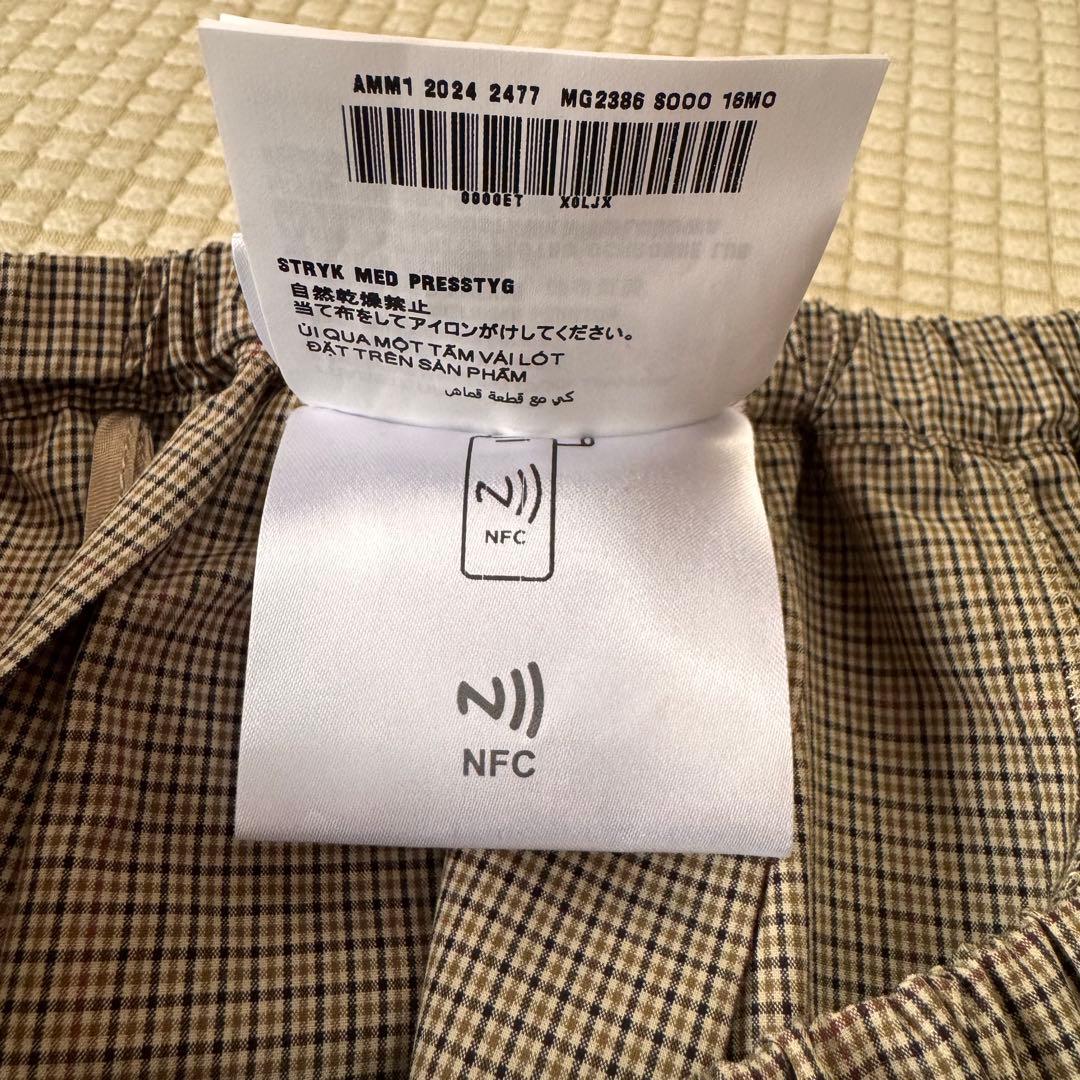 【新品】miumiu プリーツ チェック テクニカルファブリック ミディスカート