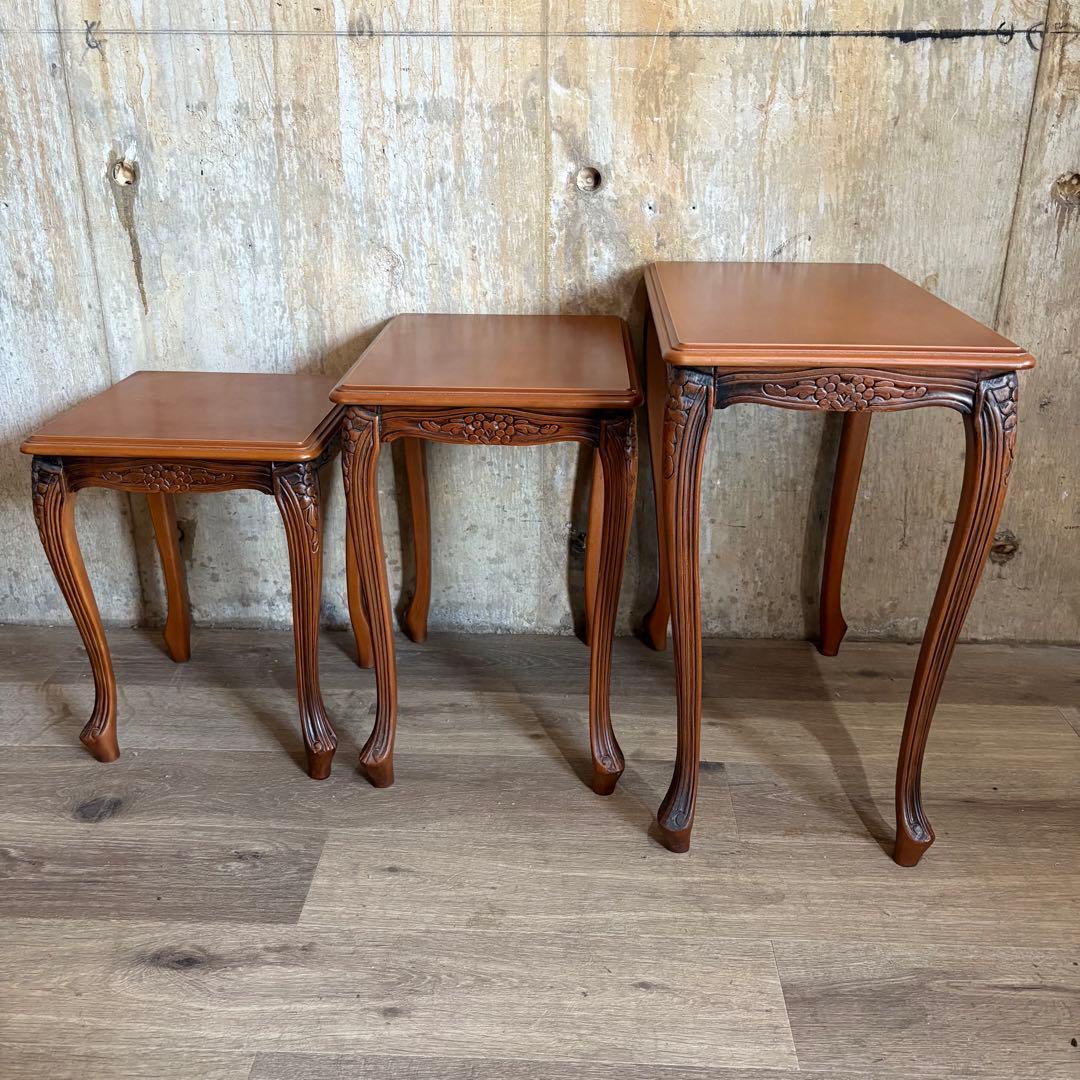 猫脚クラシック　ネストテーブル　サイドテーブル