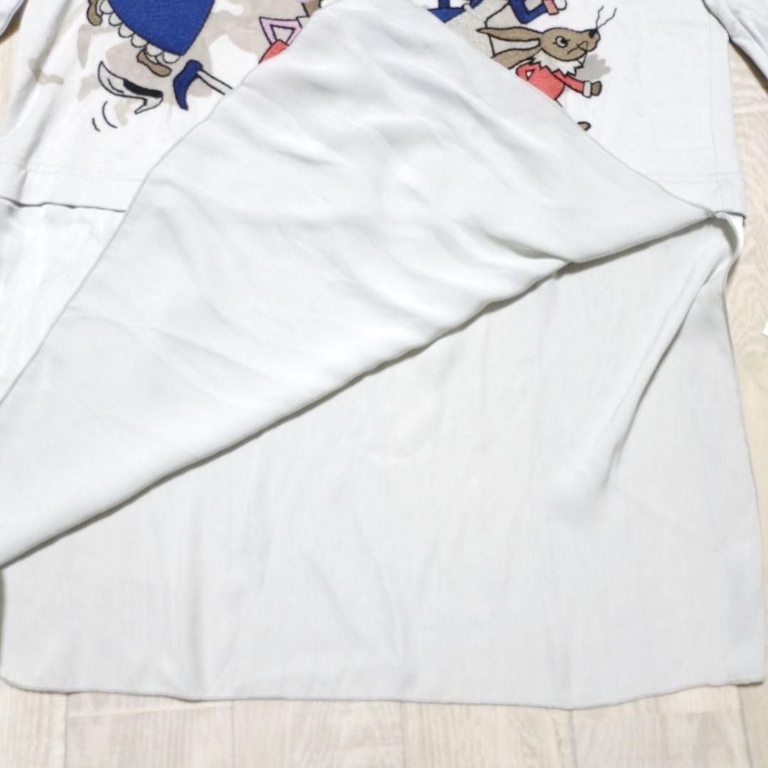 新品タグ付き　アルベロベロ　チュニック　童話　刺繍　総柄　切り替え　ドッキング