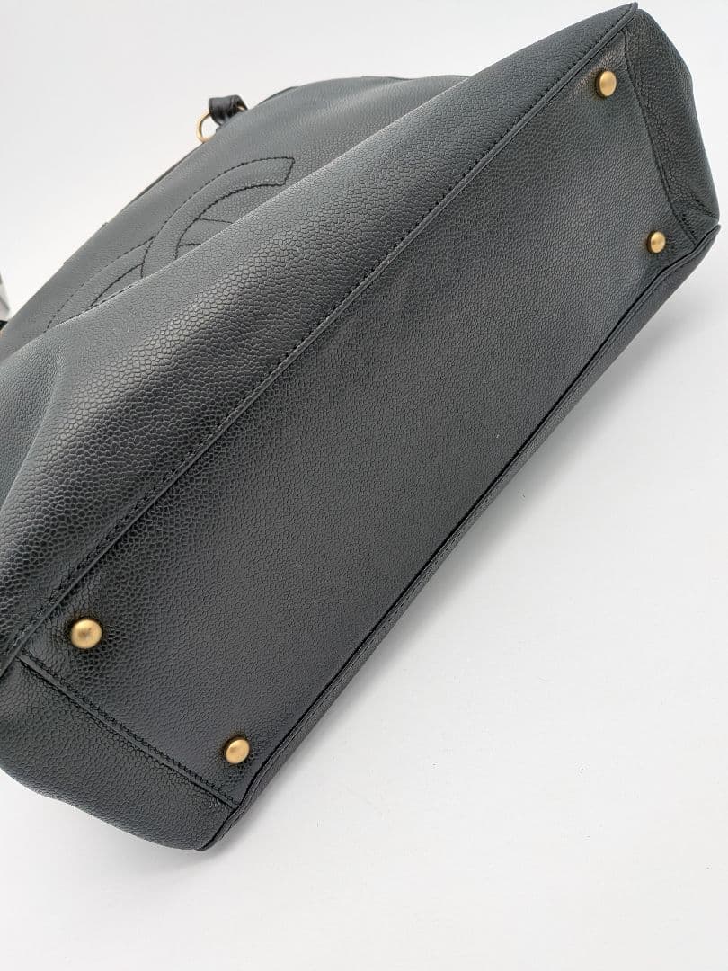 CHANEL ブラックキャビアスキン・ココマーク2WAYトート・ギャランティ付